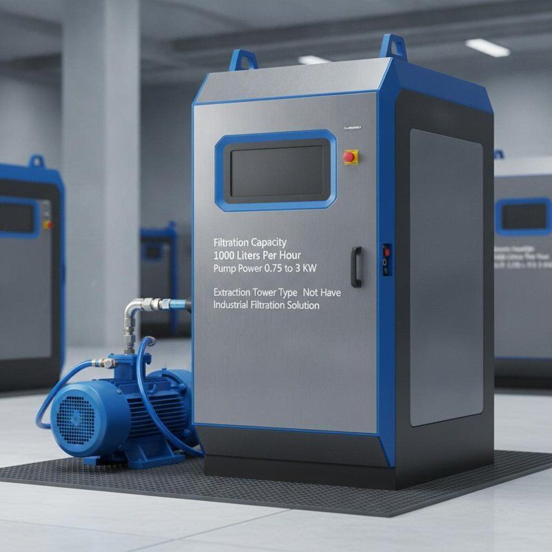 Năng lượng lọc 1000 lít mỗi giờ Hệ thống lọc chất làm mát CNC Năng lượng bơm 075 đến 3 kW Tháp khai thác Loại Không có giải pháp lọc công nghiệp